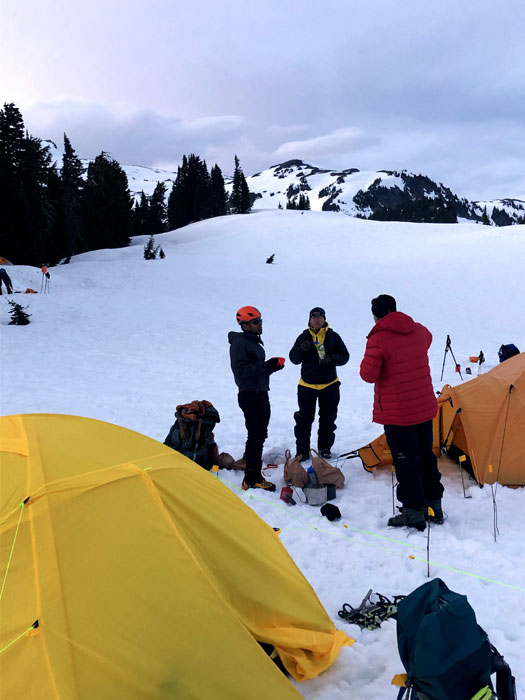 getting ready for trek